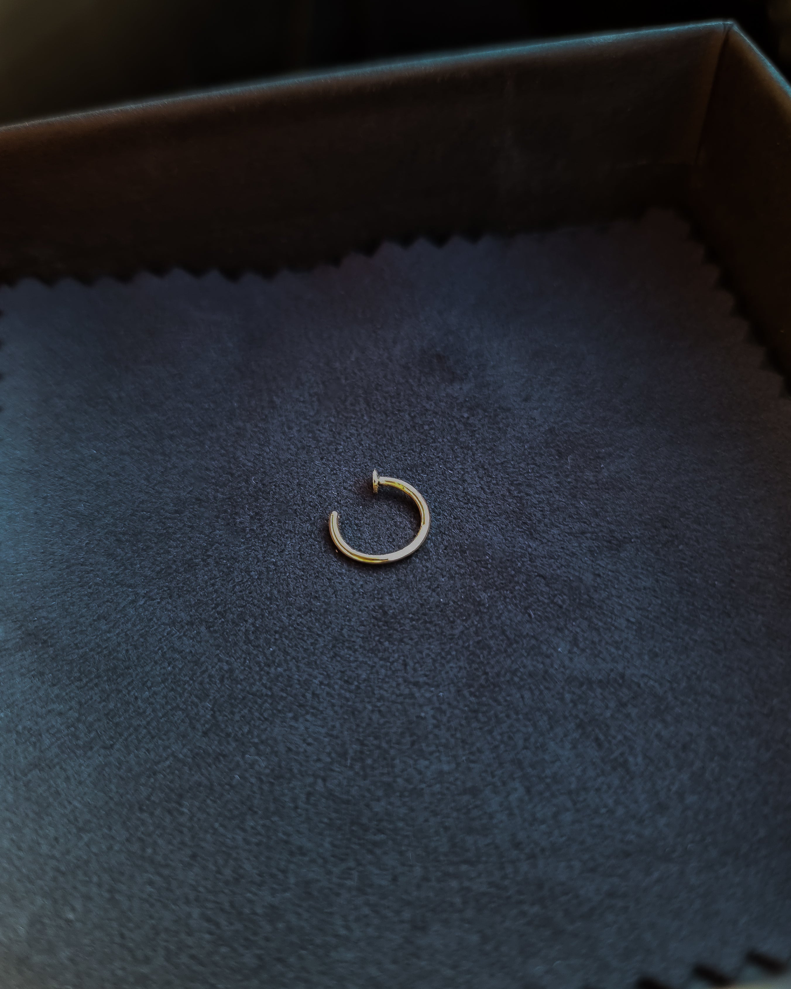 Złoty kolczyk do nosa