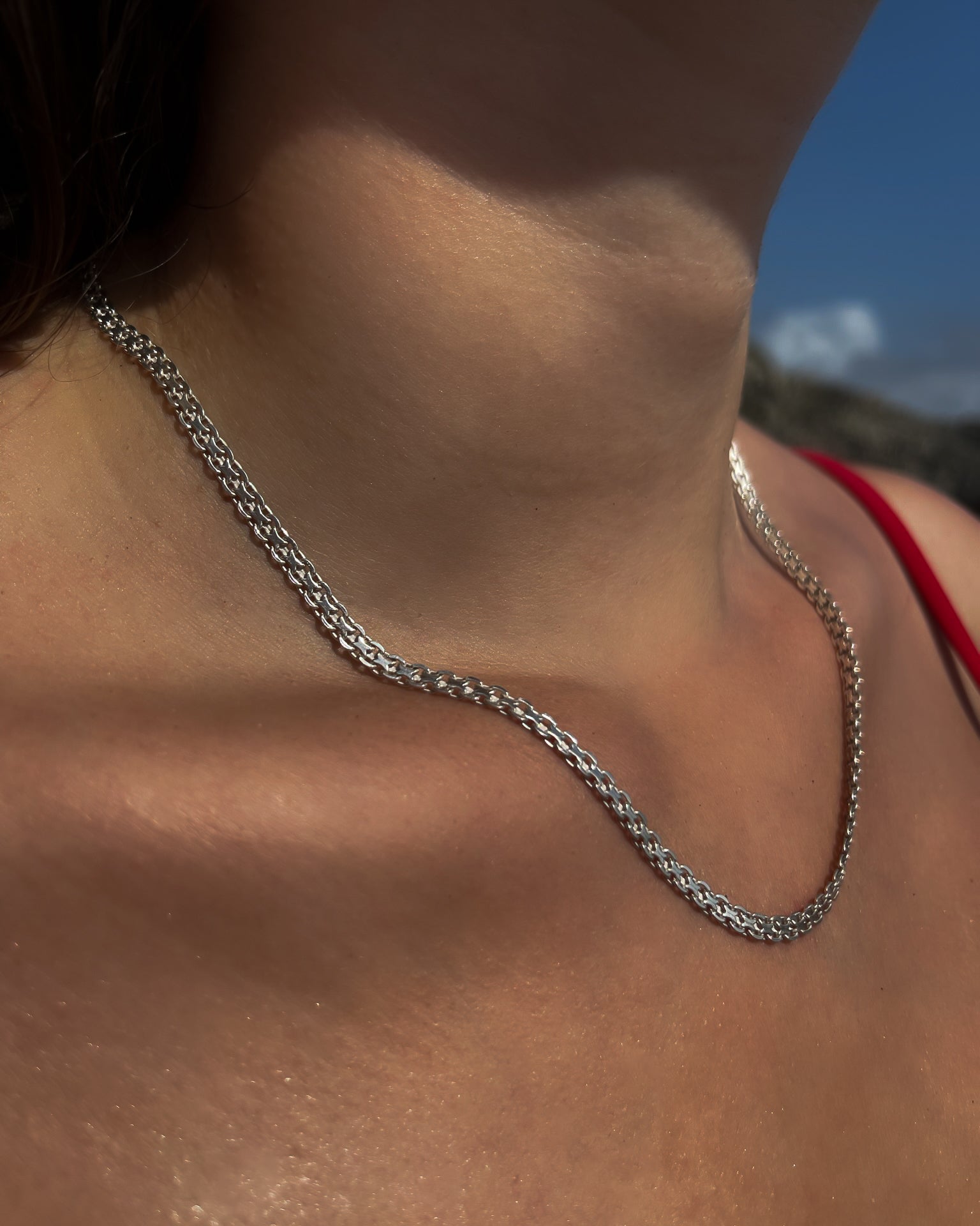 Srebrny Łańcuch Unisex Bismark 3.6mm - 50cm