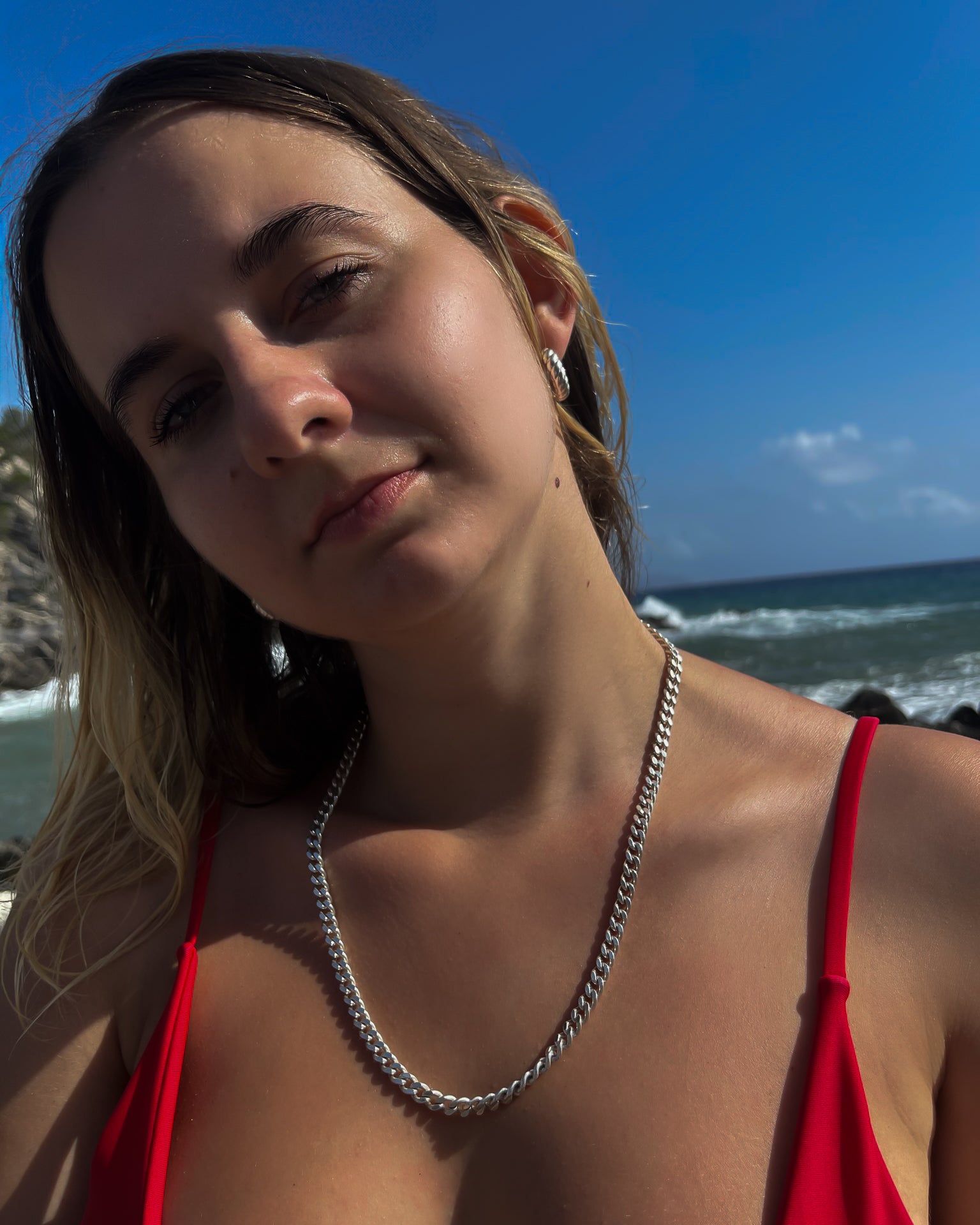 Ciężka Pancerka Vintage Srebro 925 6,2mm - 57cm