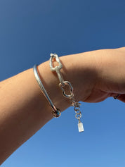 Nietypowy zestaw bransoletka i naszyjnik srebro 925