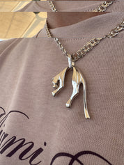 Dziki kot pantera srebrna zawieszka