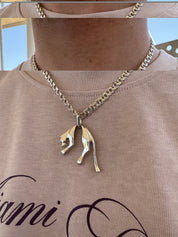 Dziki kot pantera srebrna zawieszka