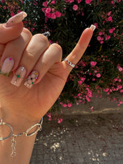 VERSO - Love hate pozłacany pierścionek dwustronny