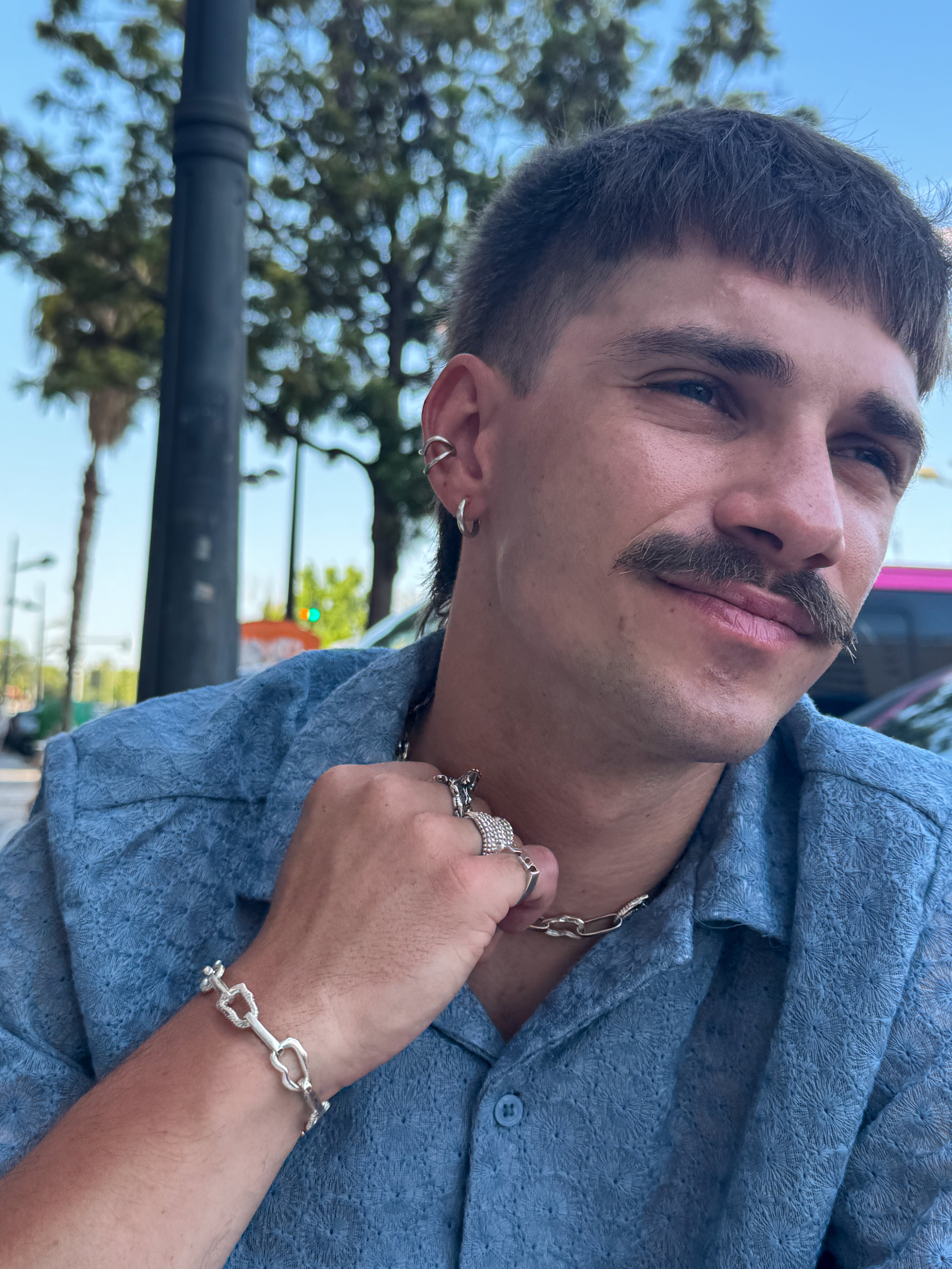 Nietypowa bransoletka srebro 925