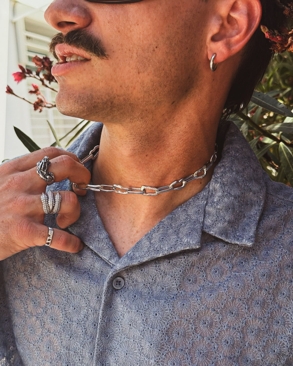 Nietypowy zestaw bransoletka i naszyjnik srebro 925