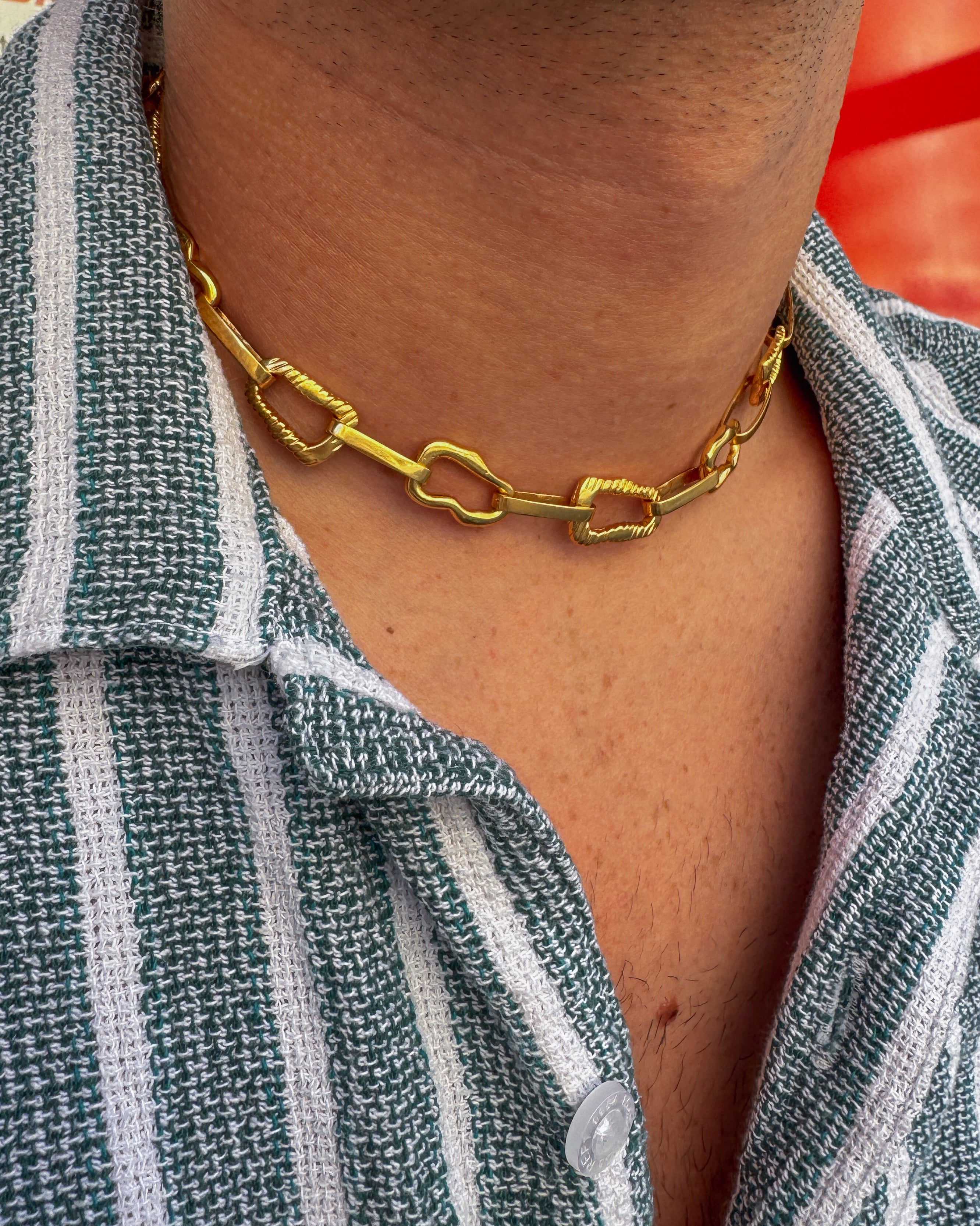 Nietypowy naszyjnik pozłacane srebro 925