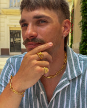 Nietypowa bransoletka pozłacana srebro 925