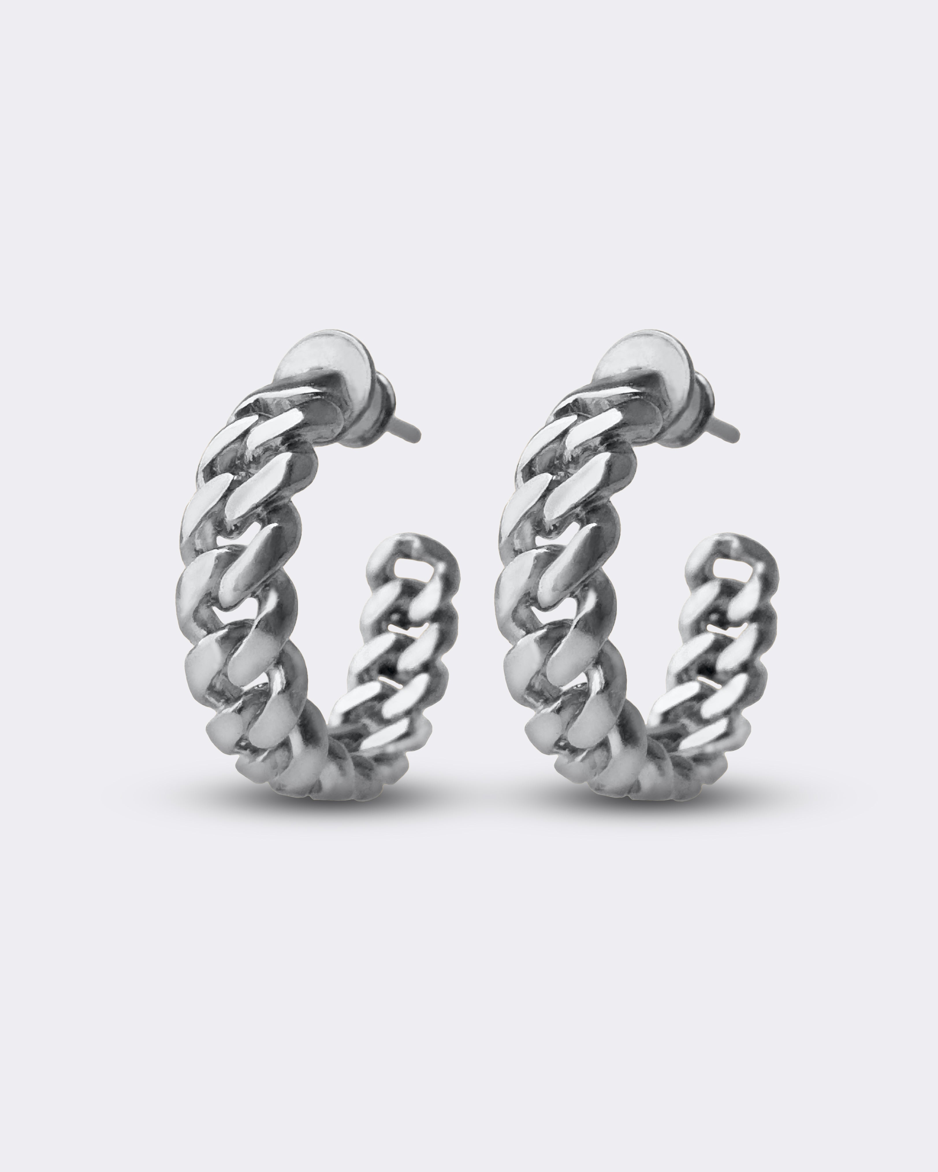 Srebrne Chains kolczyki