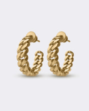 Złote Chains pozłacane kolczyki