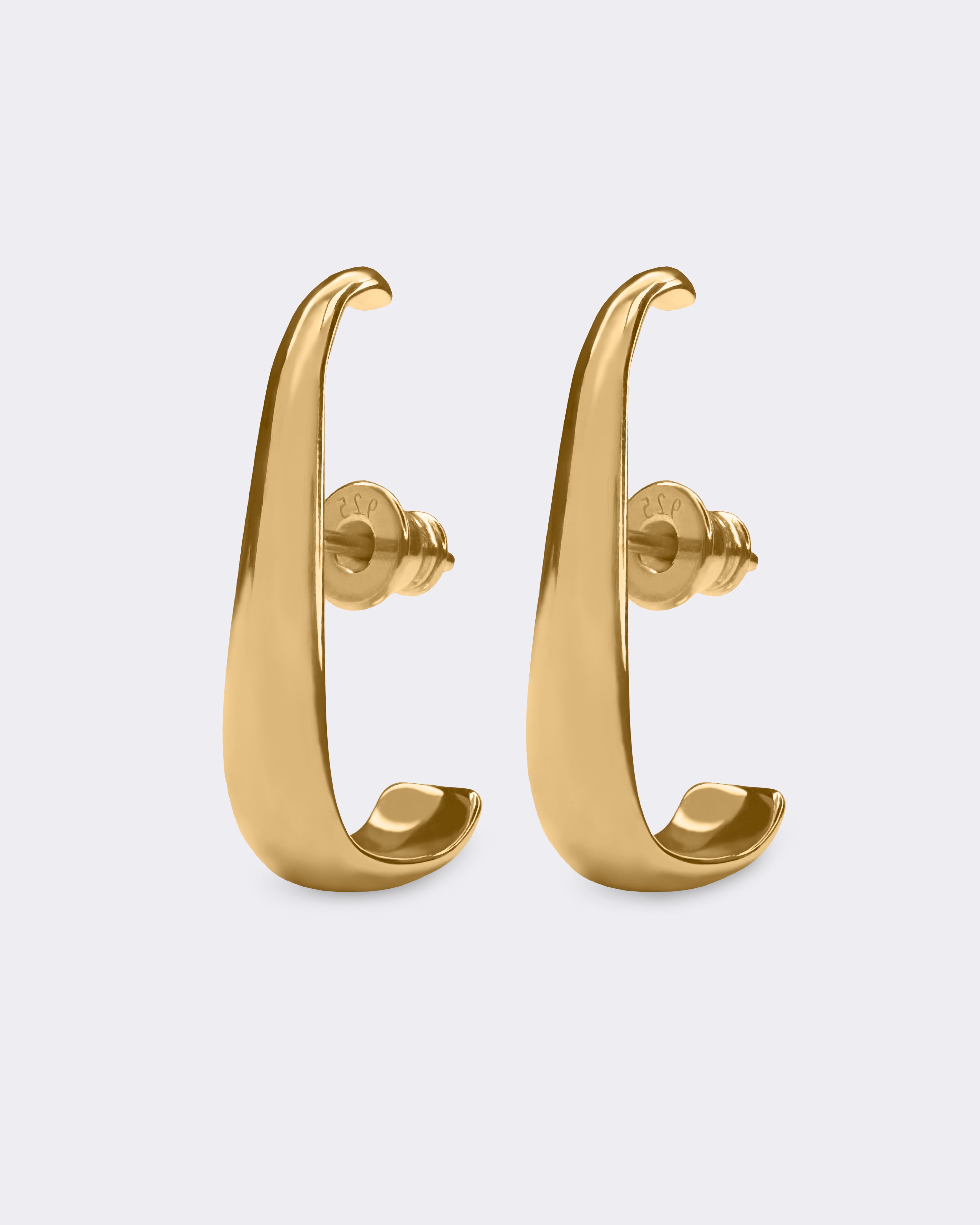 Pozłacane Kolczyki SWING srebro 925