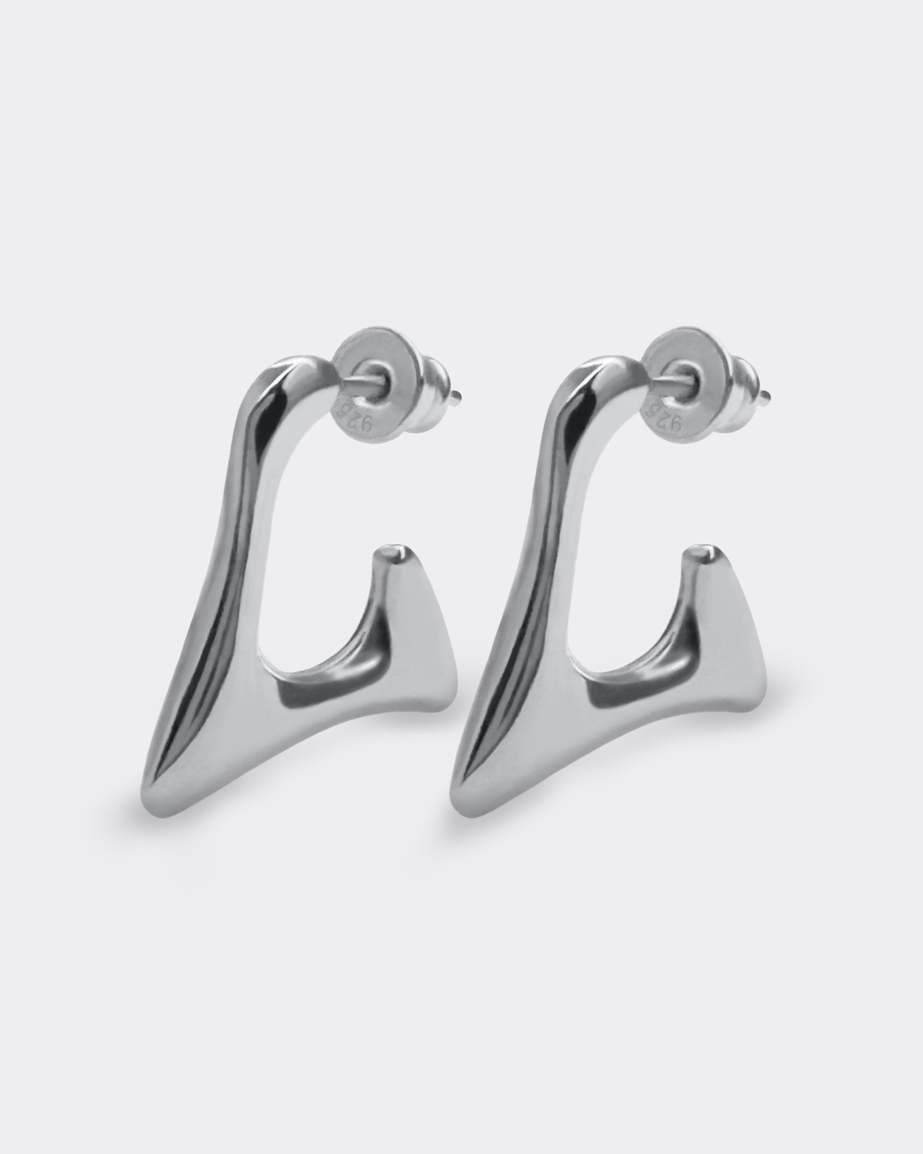 Flow Nowoczesne Kolczyki Srebro 925