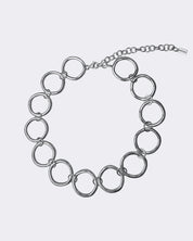 Naszyjnik srebrny łańcuch koła choker z przedłużką