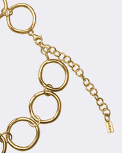 Naszyjnik pozłacany łańcuch koła choker z przedłużką