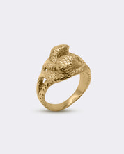 Żmije pozłacany pierścionek