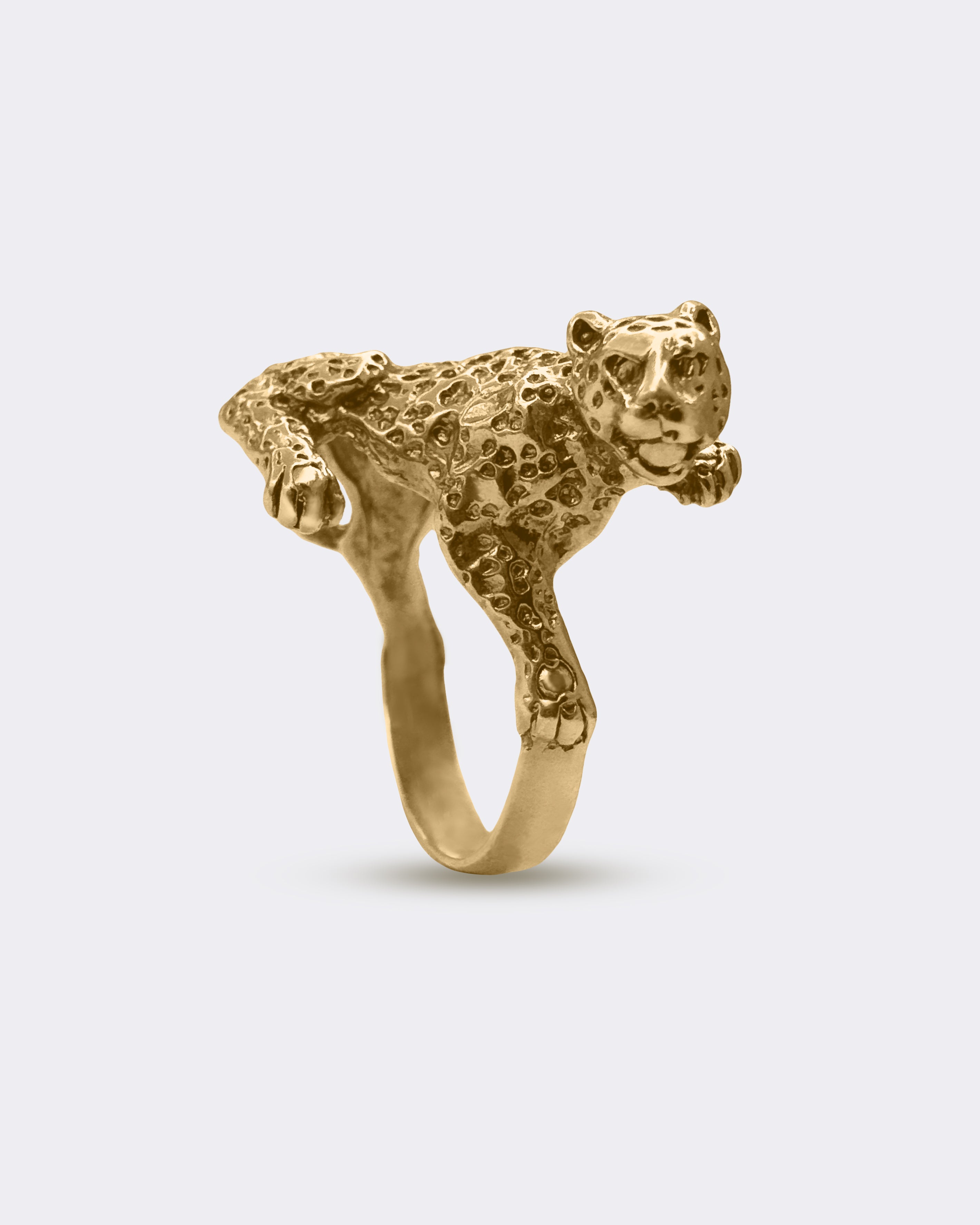Pantera pozłacany pierścionek
