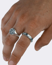 Różaniec oksydowany pierścionek dla katolików