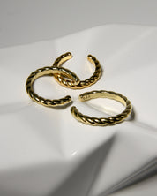 Pierścionek na kłykcie - knuckle ring - pozłacany