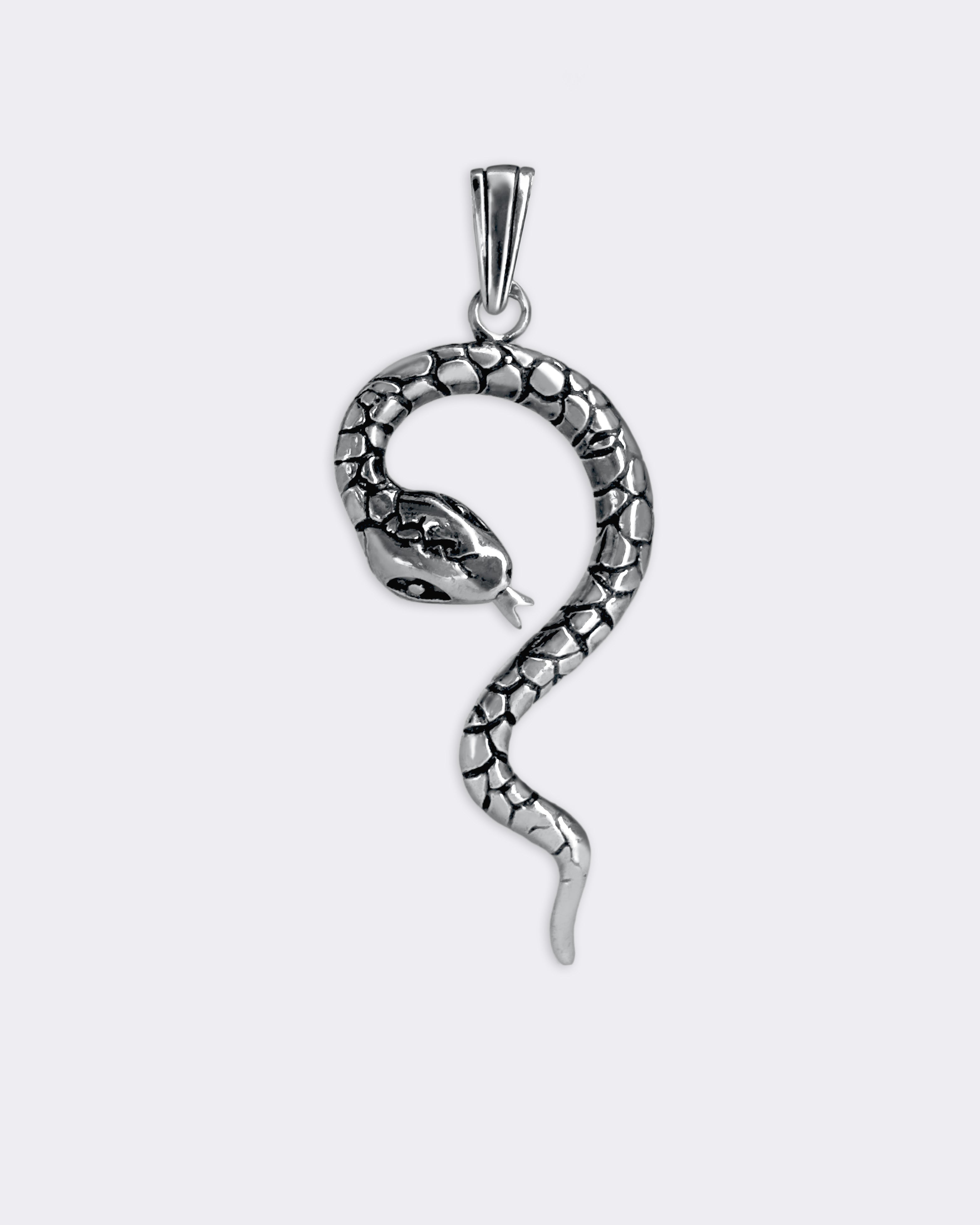 Nagini srebrna oksydowana zawieszka