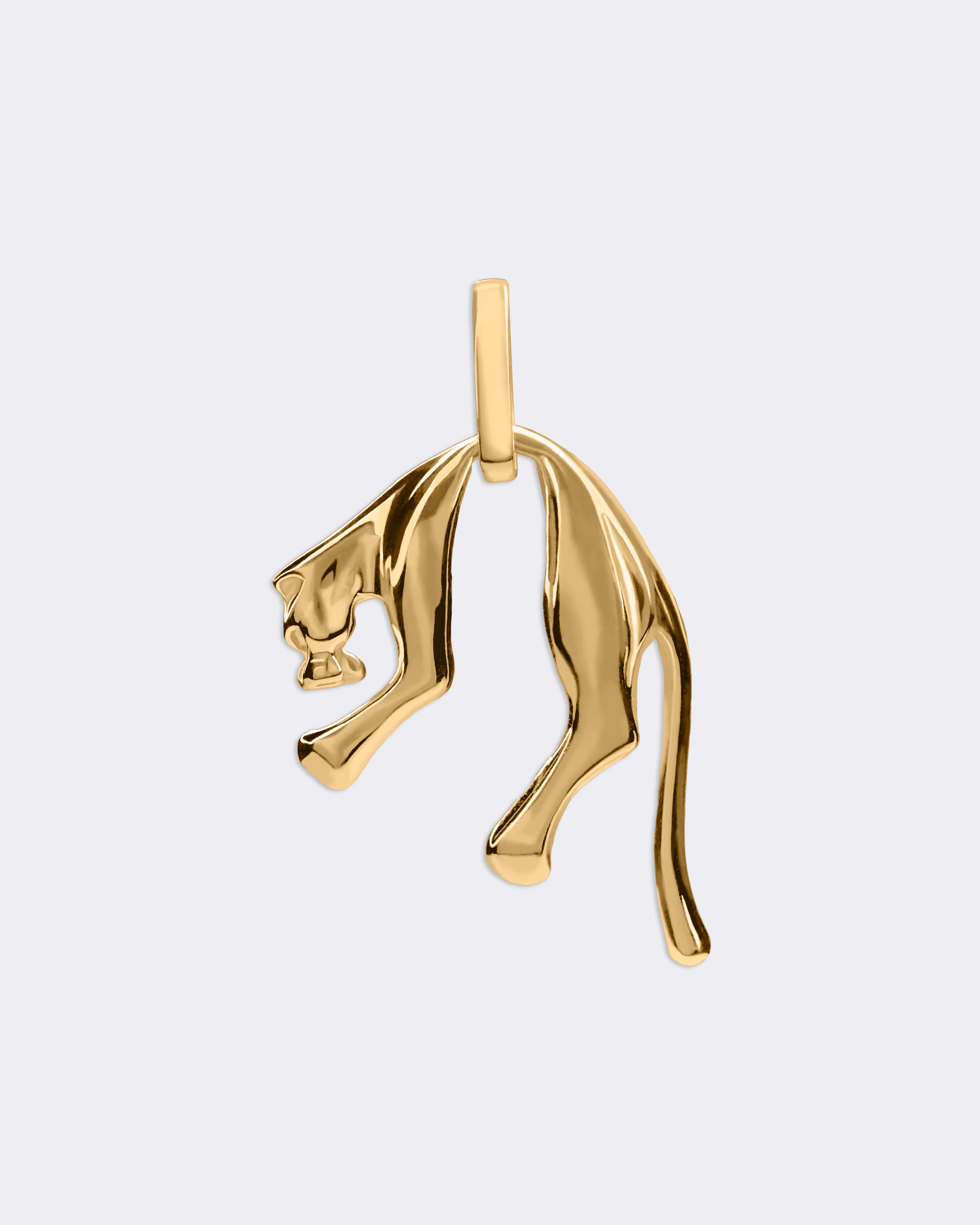 Dziki kot pantera pozłacana zawieszka