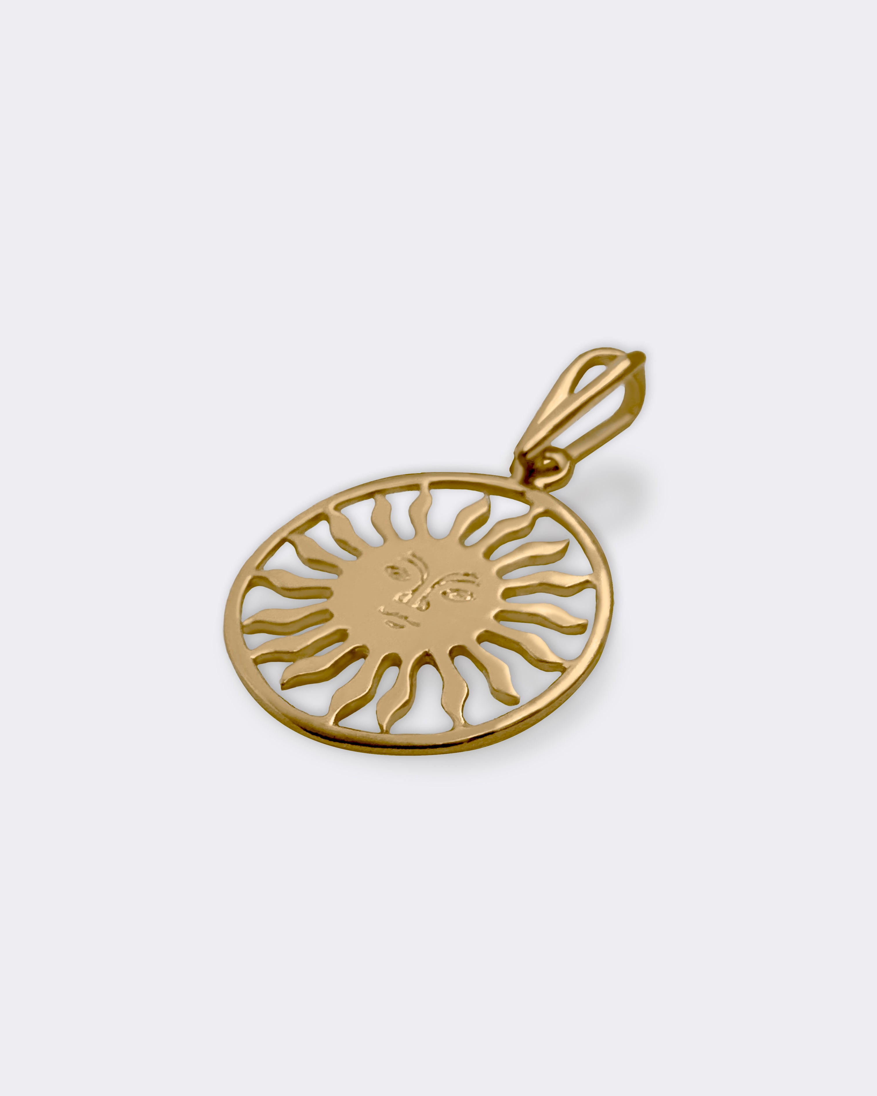 Słońce pozłacana zawieszka Unisex