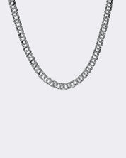 Masywny srebrny łańcuch Garibaldi - 45 cm - 7,6 mm