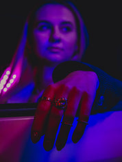 Pierścionek na kłykcie - knuckle ring - pozłacany