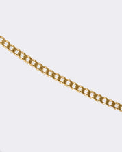 Łańcuch srebro pozłacane Pancerka 55cm - 3,6mm