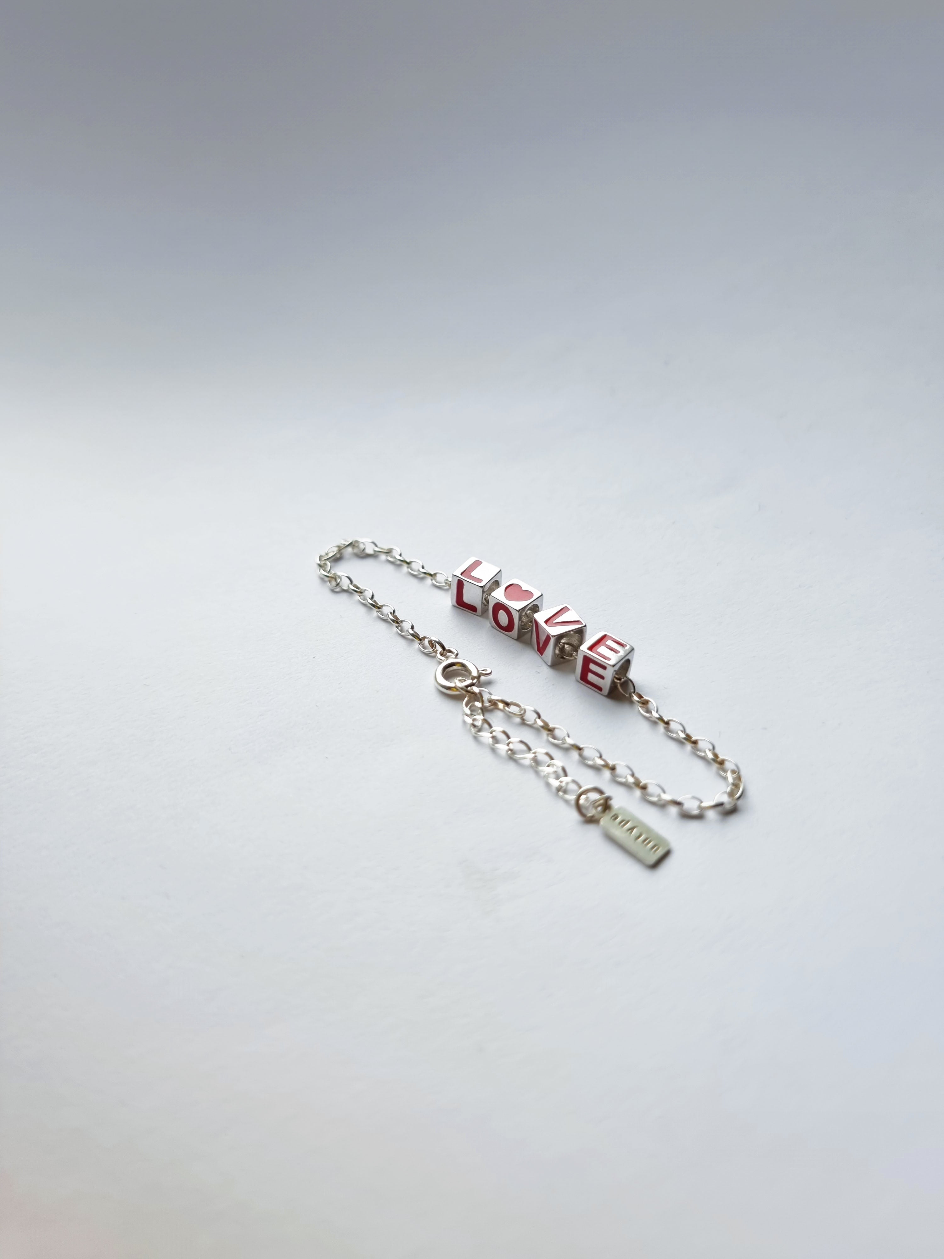 Srebrna bransoletka Love