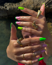 Pierścionek na kłykcie - knuckle ring - pozłacany