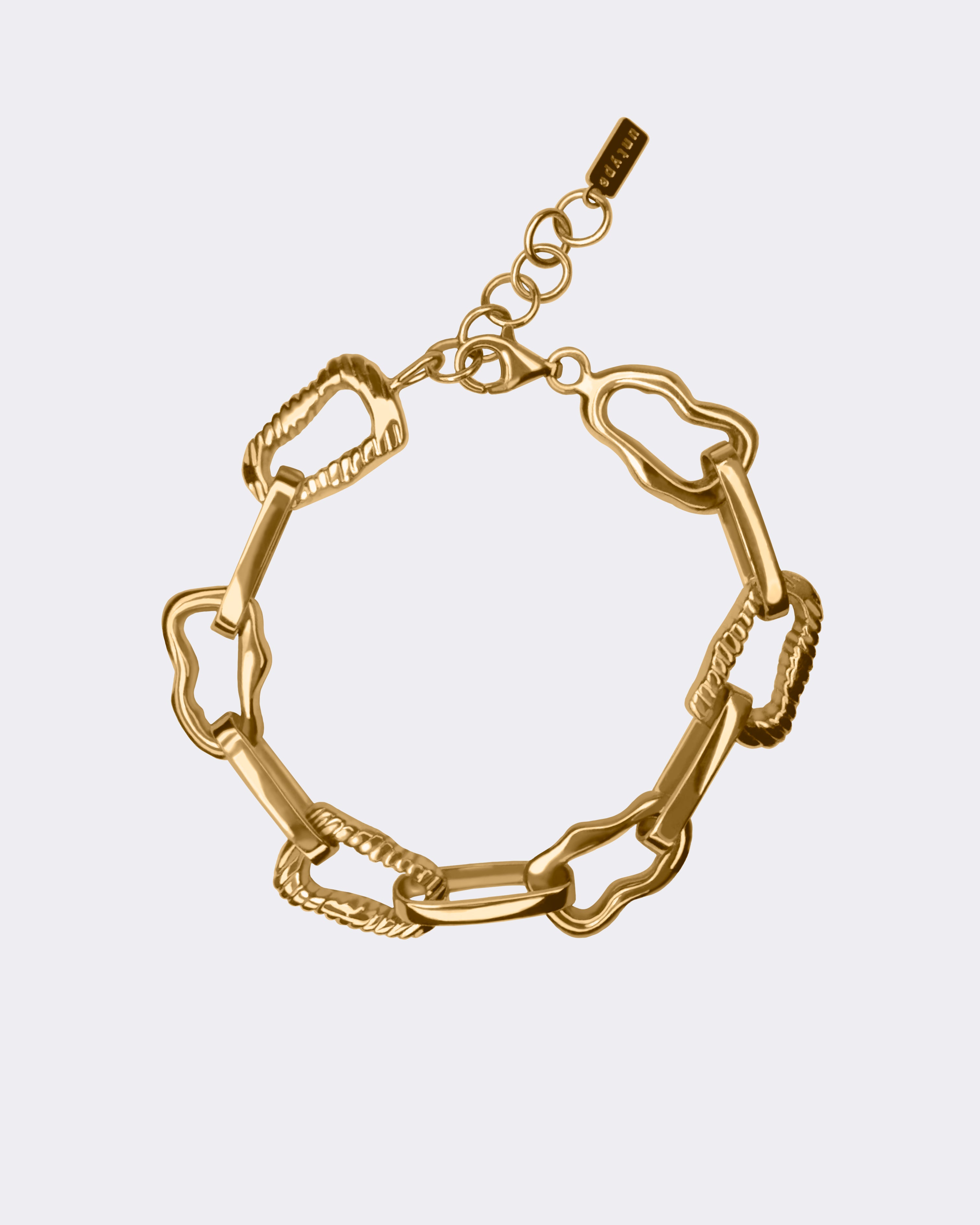 Nietypowa bransoletka pozłacana srebro 925