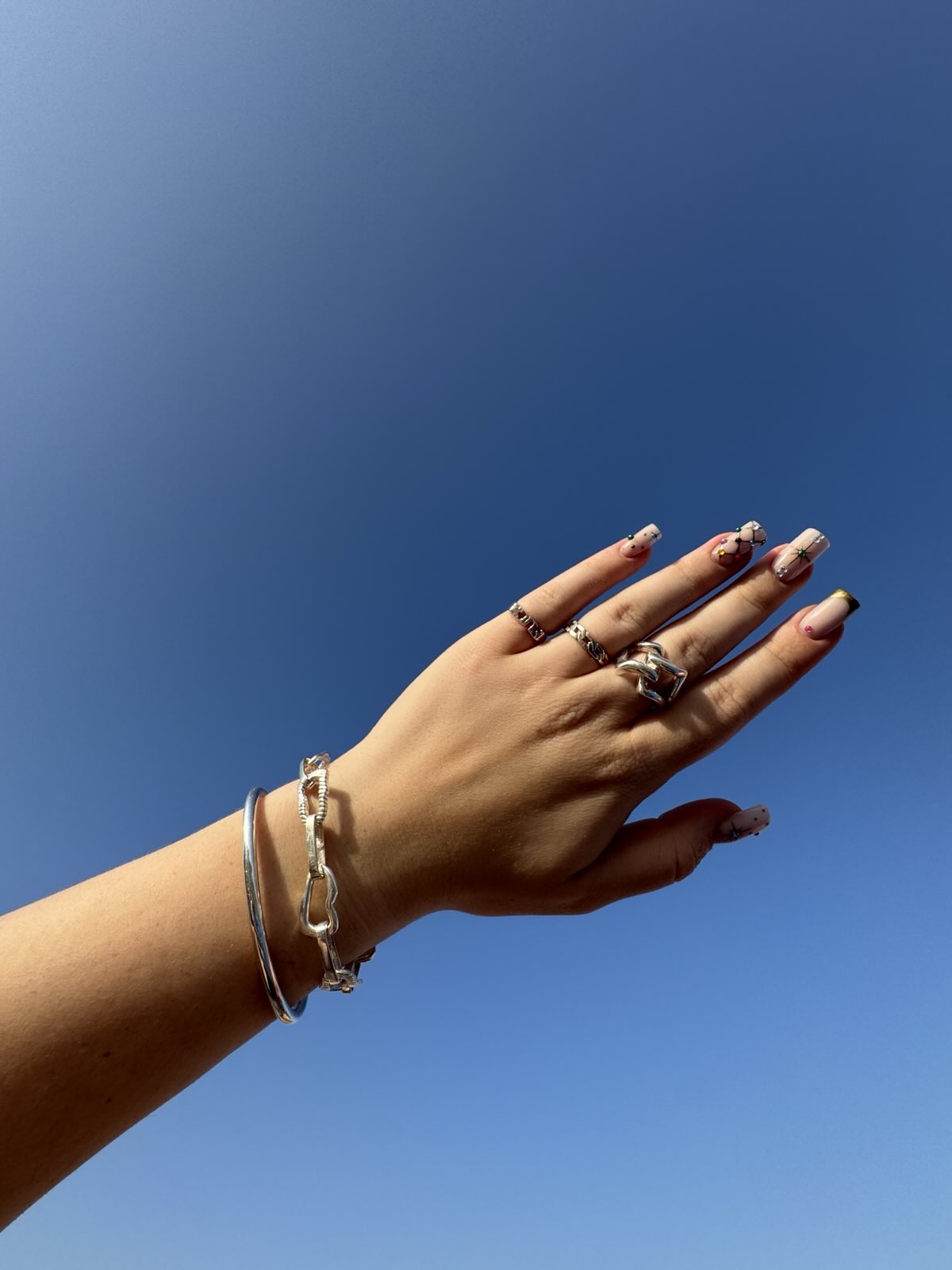 Nietypowy zestaw bransoletka i naszyjnik srebro 925