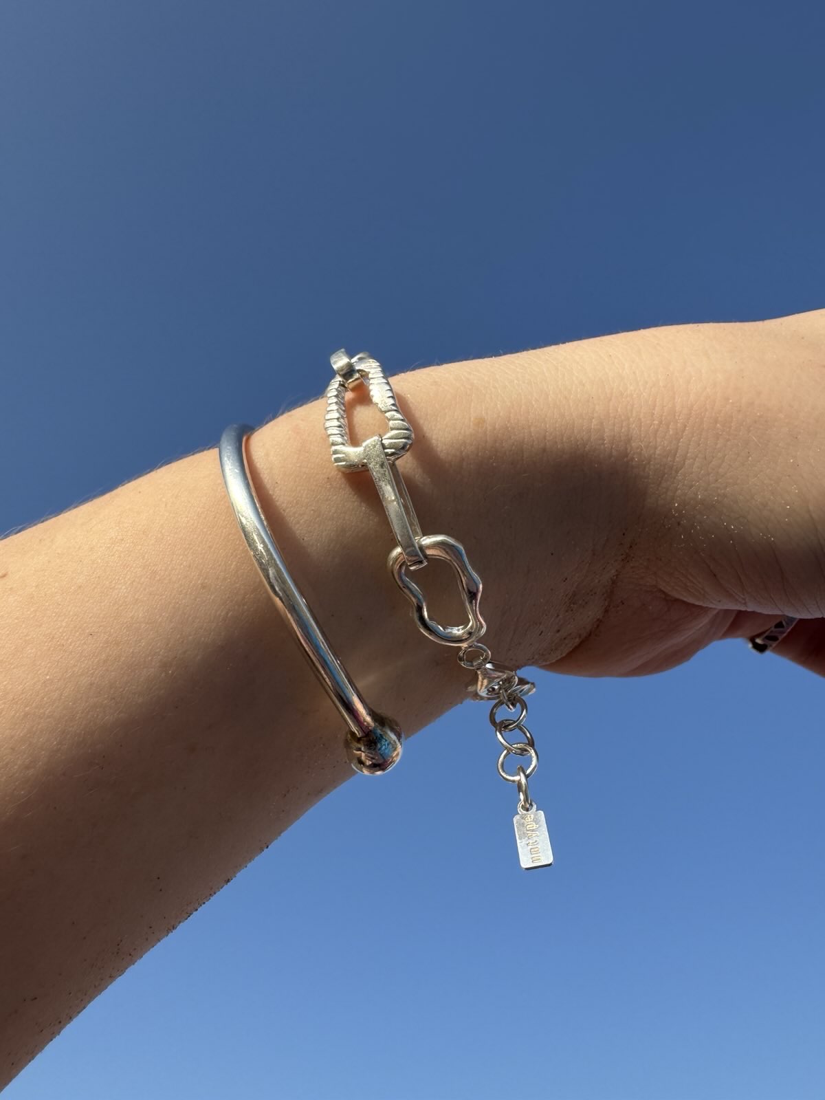 Nietypowy zestaw bransoletka i naszyjnik srebro 925