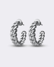 Srebrne Chains kolczyki