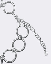 Naszyjnik srebrny łańcuch koła choker z przedłużką