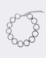 Naszyjnik srebrny łańcuch koła choker z przedłużką