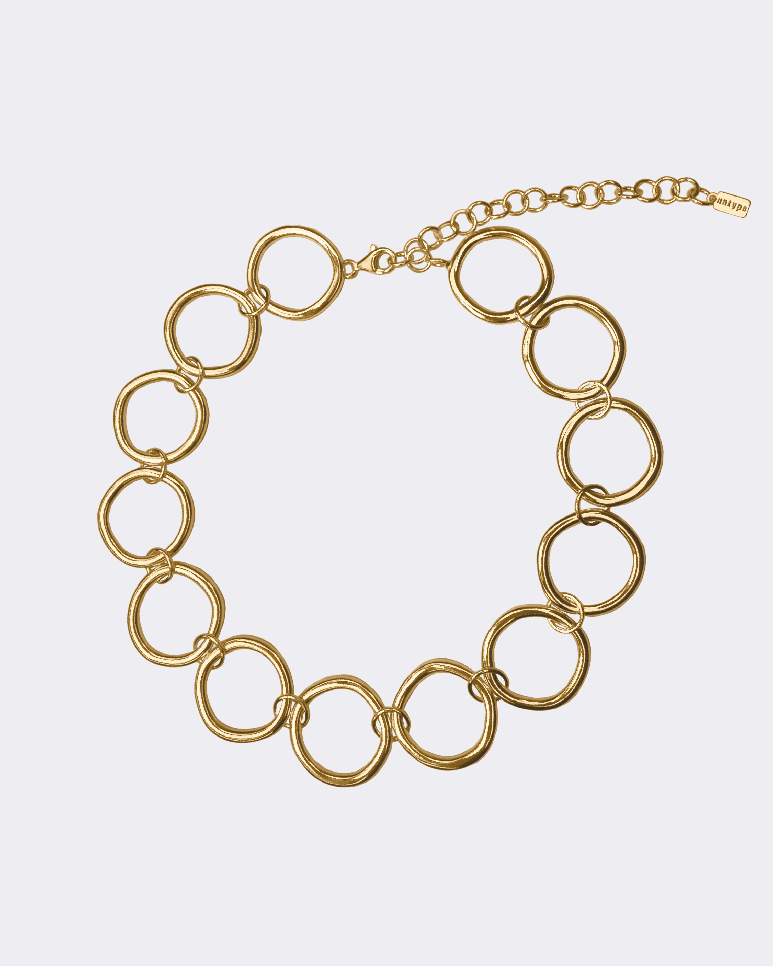 Naszyjnik pozłacany łańcuch koła choker z przedłużką