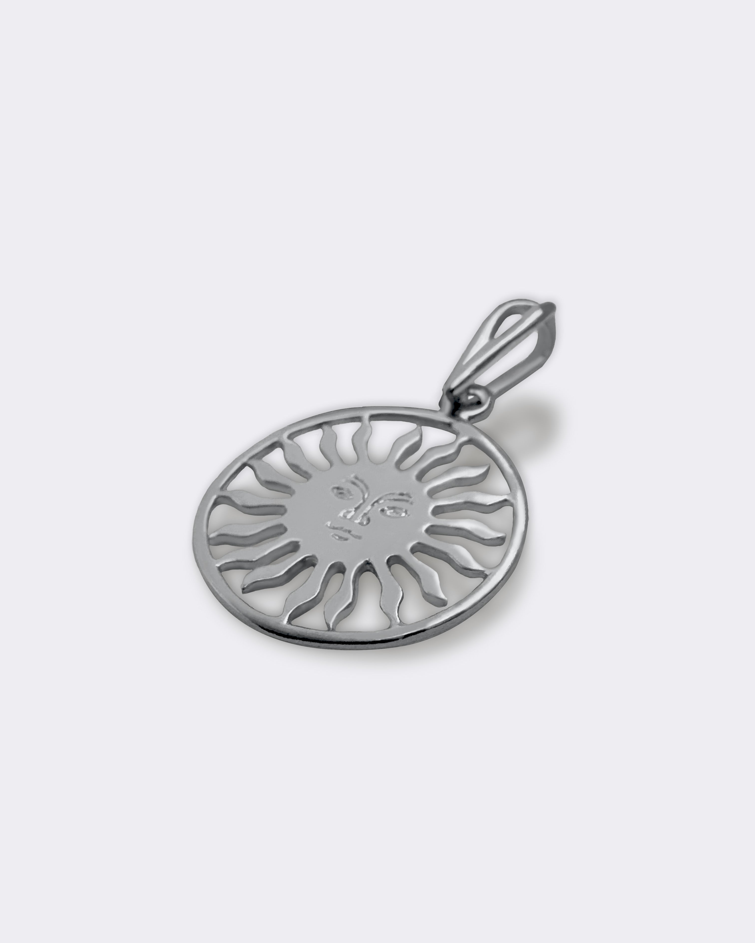 Słońce srebrna zawieszka Unisex