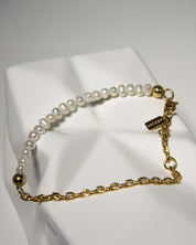 Bransoletka z Perłami pozłacane srebro 925