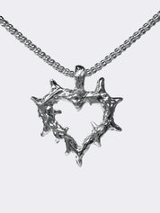 Zawieszka srebrna serce unregular - type/03_pnd - rodowany